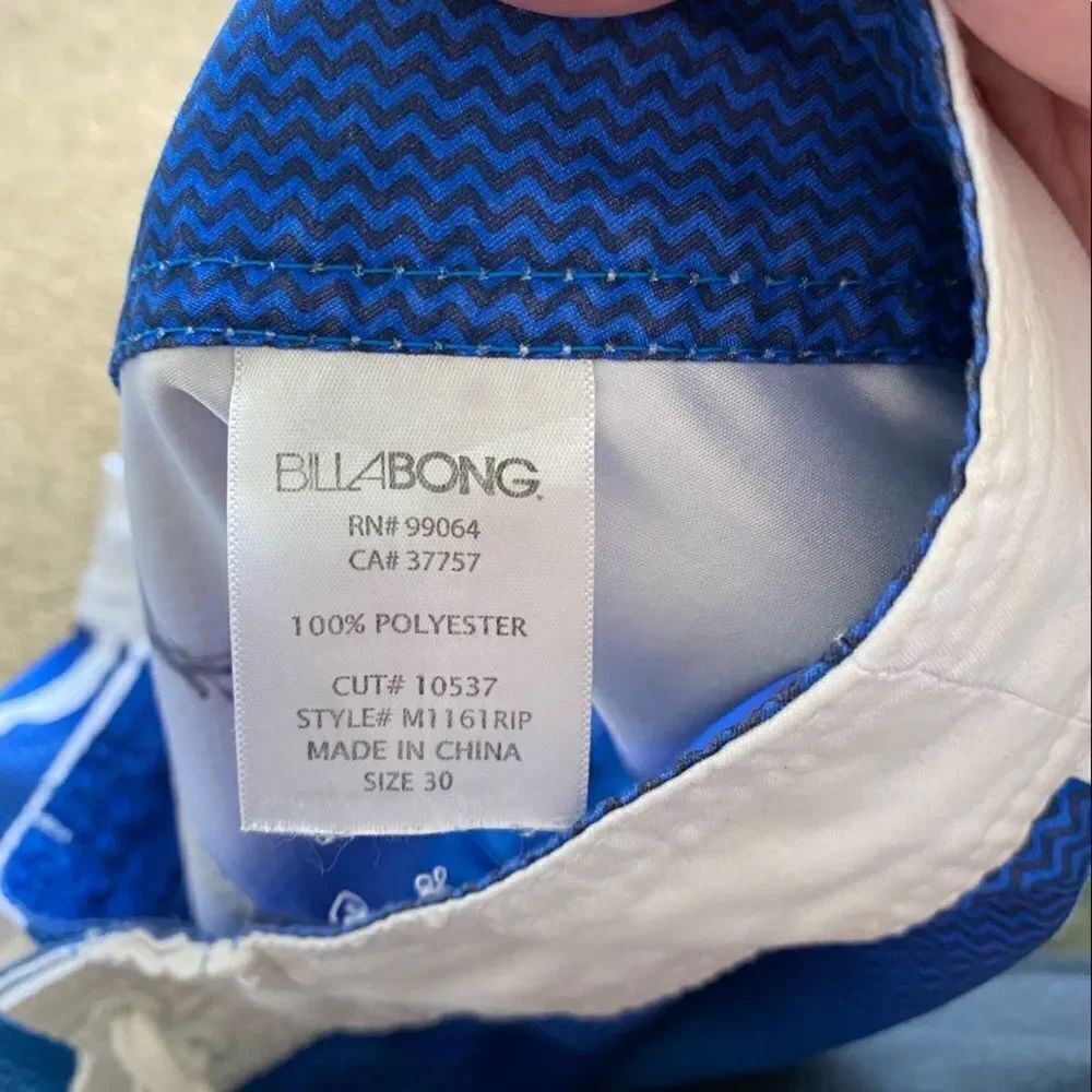 Billabong Blue Swim Trunks - Picture 2 of 7